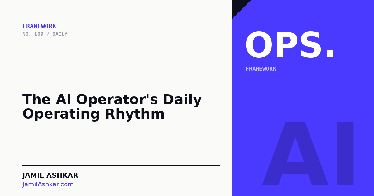 The AI Operator's Daily Operating Rhythm